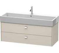 Duravit Brioso Meuble sous-lavabo suspendu 118,4 x 45,9 cm, 2 tiroirs, avec découpe pour siphon et tablier, pour lavabo Vero Air 235012, BR415701091, BR415701091, Colorazione: Taupe Matt Decor, manigl
