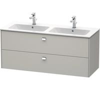 Duravit Brioso Meuble sous-lavabo suspendu 129,0 x 47,9 cm, avec 2 tiroirs, avec découpe pour siphon et tablier, pour lavabo ME by Starck 233613, BR410501007, BR410501007, Colorazione: Grigio cemento 