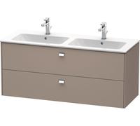 Duravit Brioso Meuble sous-lavabo suspendu 129,0 x 47,9 cm, avec 2 tiroirs, avec découpe pour siphon et tablier, pour lavabo ME by Starck 233613, BR410501043, BR410501043, Colorazione: Basalto opaco, 