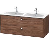 Duravit Brioso Meuble sous-lavabo suspendu 129,0 x 47,9 cm, avec 2 tiroirs, avec découpe pour siphon et tablier, pour lavabo ME by Starck 233613, BR410501021, BR410501021, Colorazione: noce decoro scu