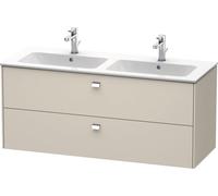 Duravit Brioso Meuble sous-lavabo suspendu 129,0 x 47,9 cm, avec 2 tiroirs, avec découpe pour siphon et tablier, pour lavabo ME by Starck 233613, BR410501091, BR410501091, Colorazione: Taupe Matt Deco