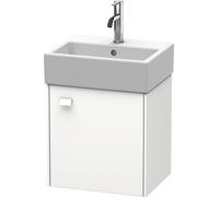Duravit Brioso Meuble sous-lavabo suspendu 43,4 x 33,9 cm, 1 porte, pour lavabo Vero Air 072445, BR4050R1818, BR4050R1818, Colorazione: Bianco opaco Decor bianco opaco, bianco opaco maniglia opaca