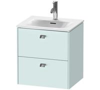 Duravit Brioso meuble sous-lavabo suspendu 52,0 x 41,9 cm, avec 2 tiroirs, avec découpe pour siphon et tablier, pour lavabo Viu 234453, BR430901009, BR430901009, Colorazione: Azzurro decoro opaco, man