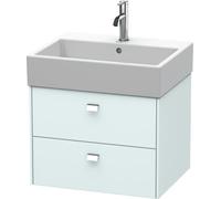 Duravit Brioso Meuble sous-lavabo suspendu 58,4 x 45,9 cm, 2 tiroirs, avec découpe pour siphon et tablier, pour lavabo Vero Air 235060, BR415301009, BR415301009, Colorazione: Azzurro decoro opaco, man