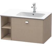 Duravit Brioso Meuble sous-lavabo suspendu 82,0 x 47,9 cm, 1 tiroir, étagère latérale, vasque à droite, pour lavabo ME by Starck 234683, BR401401075, BR401401075, Colorazione: Decorazione lino, manigl