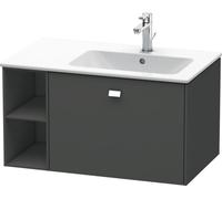 Duravit Brioso Meuble sous-lavabo suspendu 82,0 x 47,9 cm, 1 tiroir, étagère latérale, vasque à droite, pour lavabo ME by Starck 234683, BR401401049, BR401401049, Colorazione: Decorazione grafite opac