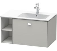 Duravit Brioso Meuble sous-lavabo suspendu 82,0 x 47,9 cm, 1 tiroir, étagère latérale, vasque à droite, pour lavabo ME by Starck 234683, BR401401007, BR401401007, Colorazione: Grigio cemento Decorazio