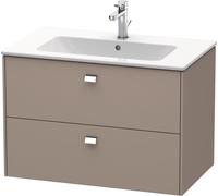 Duravit Brioso Meuble sous-lavabo suspendu 82,0 x 47,9 cm, avec 2 tiroirs, avec découpe pour siphon et tablier, pour lavabo ME by Starck 233683, BR410201043, BR410201043, Colorazione: Basalto opaco, m