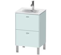 Duravit Brioso meuble sous-lavabo vertical 52,0 x 41,9 cm, 2 tiroirs, avec découpe pour siphon et tablier, pour lavabo Viu 234453, BR450900909, BR450900909, Colorazione: Azzurro Decorazione opaca, man