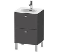Duravit Brioso meuble sous-lavabo vertical 52,0 x 41,9 cm, 2 tiroirs, avec découpe pour siphon et tablier, pour lavabo Viu 234453, BR450901049, BR450901049, Colorazione: Decorazione grafite opaca, man
