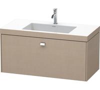 Duravit Brioso Meuble vasque c-bonded avec socle mural 100,0x48,0 cm, 1 tiroir, sans trop-plein, avec banquette pour robinet, 1 trou de robinet, BR4602O1075, BR4602O1075, Colorazione: Decorazione lino