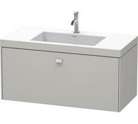 Duravit Brioso Meuble vasque c-bonded avec socle mural 100,0x48,0 cm, 1 tiroir, sans trop-plein, avec banquette pour robinet, 1 trou de robinet, BR4602O0707, BR4602O0707, Colorazione: Cemento Grigio c