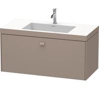 Duravit Brioso Meuble vasque c-bonded avec socle mural 100,0x48,0 cm, 1 tiroir, sans trop-plein, avec banquette pour robinet, 1 trou de robinet, BR4602O4343, BR4602O4343, Colorazione: Basalto opaco De