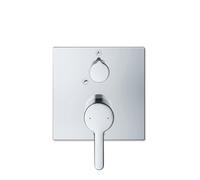 Duravit C.1 Miscelatore monocomando da incasso per vasca, rosone quadrato, con valvola deviatrice, C152100110, Colorazione: cromo - C15210011010