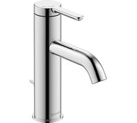 Duravit C.1 Mitigeur monocommandé pour lavabo M, FreshStart, Minusflow, saillie 113mm, avec garniture d'écoulement, C11023001010, C11023001010, Colorazione: Cromo lucido