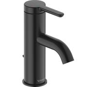 Duravit C.1 Mitigeur monocommandé pour lavabo S, FreshStart, Minusflow, saillie 91mm, avec garniture d'écoulement, C11013001046, C11013001046, Colorazione: Nero opaco