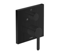 Duravit Miscelatore da incasso C.1 C152100110, rosone quadrato, valvola deviatrice, nero opaco