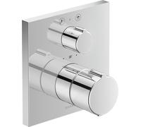 Duravit C.1 termostato doccia da incasso, rosetta angolare, 2 utenze, con sca...