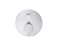 Duravit C.1 thermostat de douche encastré, rosette ronde, 2 consommateurs, robinet d'arrêt et vanne de commutation, C14200014010, C14200014010, Colorazione: cromo
