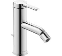 Duravit C.1 Mitigeur monocommandé pour bidet, avec garniture découlement, bec fixe avec rotule, saillie 121mm, C12400001010, C12400001010, Colorazione: cromo