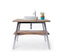 Duravit Cape Cod Évier à poser, 460 x 460 mm, avec îlot de distribution, sans trop-plein, 23404632001, 23404632001, Colorazione: colore interno bianco seta opaca, colore esterno bianco seta opaca, con