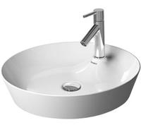Duravit Cape Cod - Lavabo da appoggio senza troppopieno, diametro 480 mm, con foro per miscelatore, bianco 2328480000