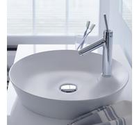 Duravit Cape Cod Lavello da banco, con 480 mm, con isola di rubinetto, senza troppopieno, Colorazione: Colore interno bianco seta opaca, colore esterno bianco seta opaca