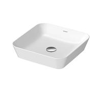 Duravit Cape Cod Lavello da banco, 430x430 mm, senza foro per rubinetto, senza troppopieno, Colorazione: colore interno bianco seta opaca, colore esterno bianco seta opaca, con Wondergliss