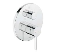 Duravit Circle - Rubinetto per vasca da bagno a incasso per 2 consumatori con valvola di commutazione, miscelatore monocomando con sistema di miscelazione in ceramica, cromato