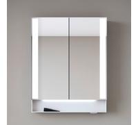 Armadio a specchio Duravit Qatego, pannelli luminosi laterali, 600x155x750mm, QA71500, Colorazione: Tappetino bianco/CH Spina di rete/con illuminazione interna