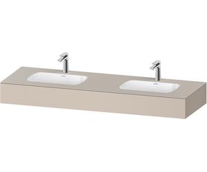 Duravit Collection One lavabo à encastrer avec console, 1600x550x170mm, lavabos double, QA4695083830000, QA4695083830000, Colorazione: supermatt grigio