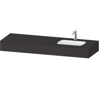 Duravit Collection One lavabo à encastrer avec console, 1600x550x170mm, vasque à droite, QA4694080800000, QA4694080800000, Colorazione: grafite supermatt