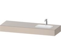 Duravit Collection One lavabo à encastrer avec console, 1600x550x170mm, vasque à droite, QA4694091910000, QA4694091910000, Colorazione: Taupe Opaco