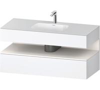 Duravit Collection One lavabo à encastrer avec meuble sous-vasque en console, 1200x550x600mm, niche blanc supermat, QA4787084180010, QA4787084180010, Colorazione: Bianco opaco/con illuminazione di nic