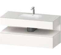 Duravit Collection One lavabo à encastrer avec meuble sous-vasque en console, 1200x550x600mm, niche blanc supermat, QA4787084840000, QA4787084840000, Colorazione: Bianco Supermatt