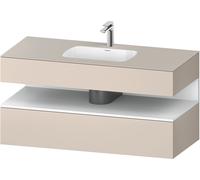 Duravit Collection One lavabo à encastrer avec meuble sous-vasque en console, 1200x550x600mm, niche blanc mat, QA4787018830000, QA4787018830000, Colorazione: supermatt grigio