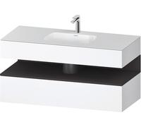 Duravit Collection One lavabo à encastrer avec meuble sous-vasque en console, 1200x550x600mm, niche graphite super mate, QA4787080180000, QA4787080180000, Colorazione: Bianco Opaco