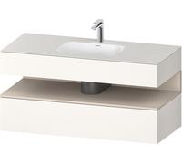 Duravit Collection One lavabo à encastrer avec meuble sous-vasque en console, 1200x550x600mm, niche Taupe Supermatt, QA4787083840000, QA4787083840000, Colorazione: Bianco Supermatt