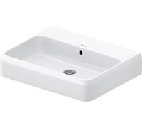 Lavabo da appoggio Duravit Qatego, 600x470 mm, con troppopieno, lato inferiore lucido e smaltato, 238260, Colorazione: senza foro per rubinetto