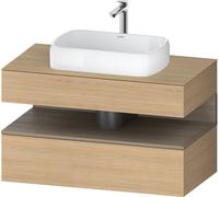 Duravit Collection One Meuble sous-vasque sur console, 1 tiroir, 1 tiroir, découpe au centre, 1000x550x600mm, niche chêne terra, QA4731035300000, QA4731035300000, Colorazione: Rovere Natura