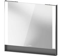 Duravit Collection One Miroirs, champs lumineux latéraux, intensité lumineuse variable, 800x750x65mm, QA7082049490100, QA7082049490100, Colorazione: Opaco di grafite/con riscaldamento a specchio