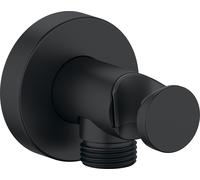 Duravit coude de raccordement mural, rosace ronde, 55x102mm, UV0630009046, UV0630009046, Colorazione: Nero opaco