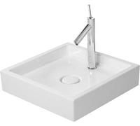 Duravit Cuvette de fixation Starck 1, 47cm, rectifiée, 038747, avec trou pour robinet, 03874700271, 03874700271, Colorazione: Bianco con Wondergliss