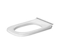 Abattant de W.-C. Duravit D-Code, sans couvercle, axe de charnière traversant, 368x496mm, rallongé, blanc brillant, charnières en acier inoxydable, 0060910000, 0060910000