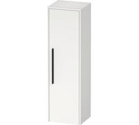 Duravit D-Code Armoire mi-haute, 1 porte avec butée à droite, 400x360x1320mm, avec poignée, DC1338RBD180000, DC1338RBD180000, Colorazione: Cassa bianca opaca, maniglia nera diamantata opaca