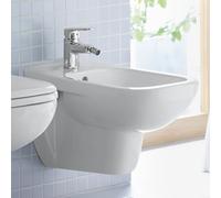 Duravit D-Code bidet mural Compact, avec trou pour robinetterie, avec trop-plein, 350x480x350mm, blanc brillant, 2237150000, 2237150000