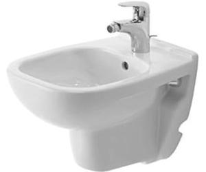 Duravit D-Code bidet mural Compact, avec trou pour robinetterie, avec trop-plein, 350x480x350mm, blanc brillant, 2237150000, 2237150000