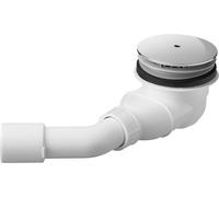 Duravit D-Code écoulement de receveur de douche, sortie horizontale, chrome, 791260000001000, 791260000001000