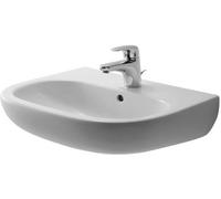 Duravit D-Code lavabo 55x43 cm semicircolare a parete bianco lucida 23105500002
