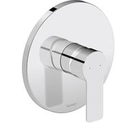 Duravit D-Code - Miscelatore doccia a incasso per 1 consumatore con valvola di commutazione, miscelatore monocomando con sistema di miscelazione in ceramica, cromato